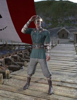 dForce Viking Commoner Outfit for Genesis 8 and Genesis 8.1 Males