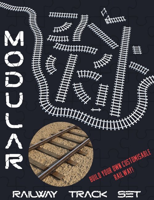 Click here to see preview images for "Modular Railway Track Set" Modular Railway Track Set