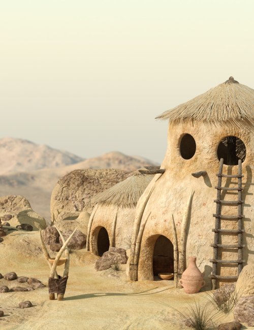 Click here to see preview images for "v176 Desert Tribe Hut" v176 Desert Tribe Hut