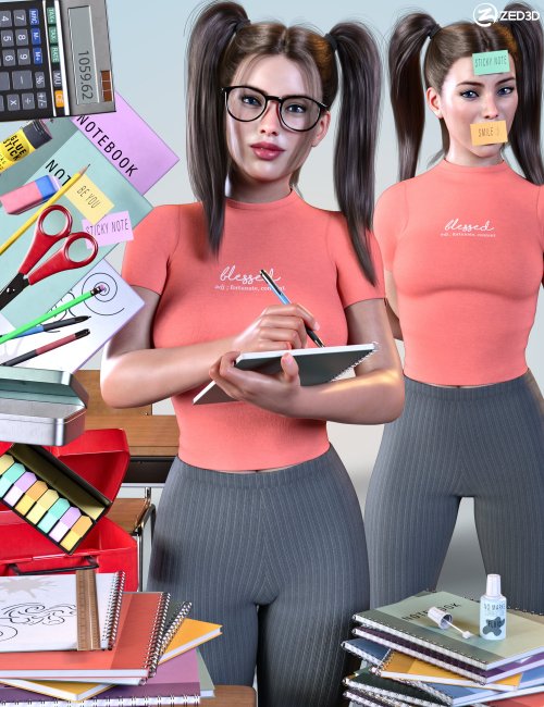 Click here to see preview images for "Z Back to School Props and Poses for Genesis 8 and 8.1" Z Back to School Props and Poses for Genesis 8 and 8.1