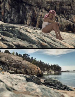 HD Scans Beach Rocks
