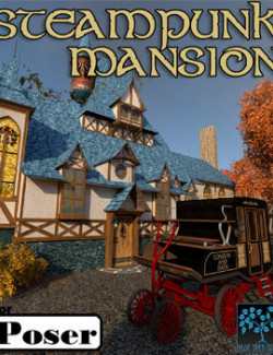 Steampunk Mansion for Poser