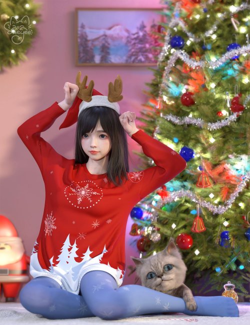 Click here to see preview images for "dForce SU Cute Christmas Suit for Genesis 8 and 8.1 Females" dForce SU Cute Christmas Suit for Genesis 8 and 8.1 Females