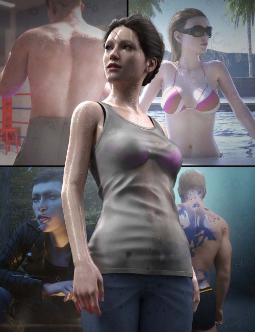 Click here to see preview images for "Iray WetFX 2" Iray WetFX 2