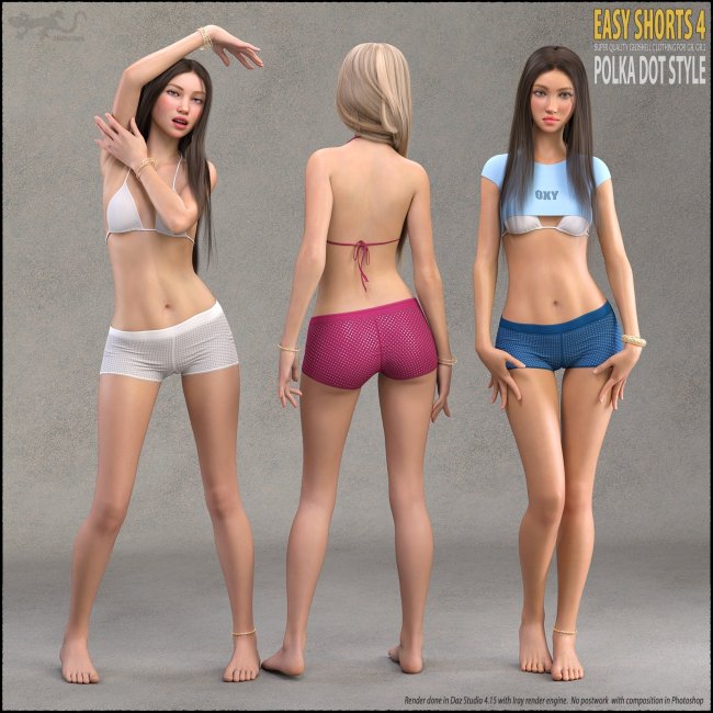 Click here to see preview images for "Easy Shorts 4 for Genesis 8 and 8.1" Easy Shorts 4 for Genesis 8 and 8.1