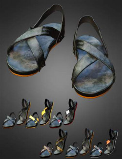 Dash Outfit Sandals for Genesis 8 and 8.1 Males