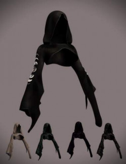 dForce Blackstar Tempest Outfit Hood for Genesis 8 Females