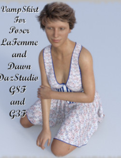 VampSkirt dynamic and d-Force cloth for Poser and DazStudio