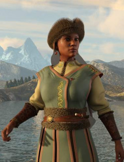 dForce Seljuk Turkish Princess Outfit for Genesis 8 Females