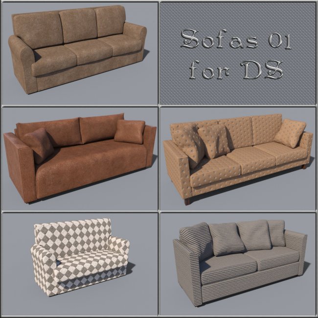 Click here to see preview images for "All Props Sofas 01 For DS" All Props Sofas 01 For DS