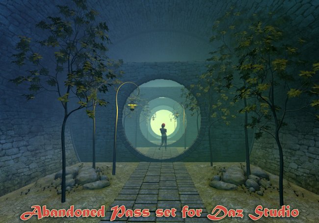 Click here to see preview images for "Abandoned Pass set for Daz Studio" Abandoned Pass set for Daz Studio