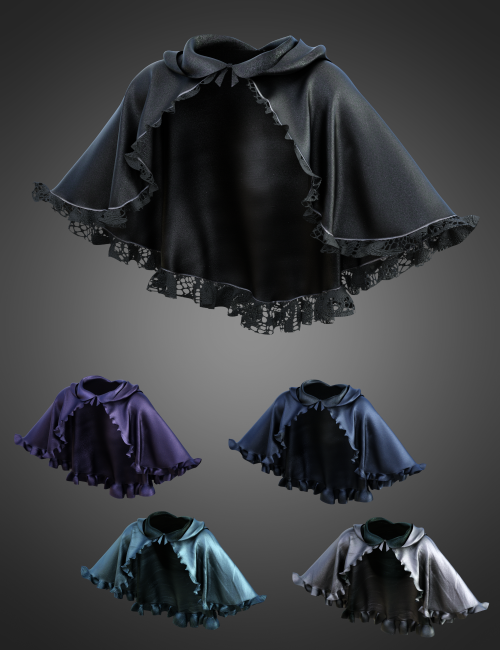 Click here to see preview images for "CB Luna Spell Outfit dForce Cape for Genesis 8 and 8.1 Females" CB Luna Spell Outfit dForce Cape for Genesis 8 and 8.1 Females