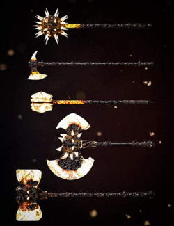 BW Dark Lava Weapons Set For Genesis 8 and 8.1