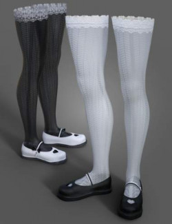 Monochrome Bikini Shoes for Genesis 8 and 8.1 Females
