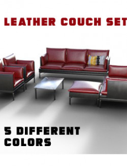 Leather couch set