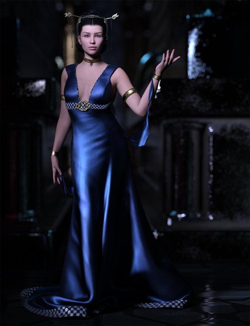 Click here to see preview images for "dForce CB Saffron Dress Set for Genesis 9" dForce CB Saffron Dress Set for Genesis 9