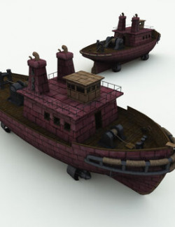 Dwarven Tugboat for Poser