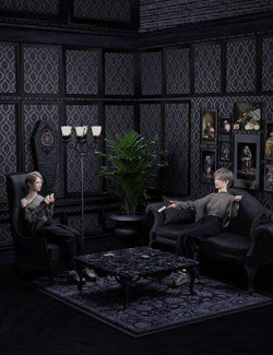 The Black House- Living Room & Entrance