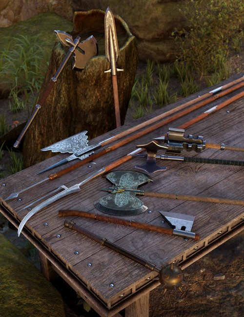 Click here to see preview images for "Muelsfell Fantasy Weapons and Poses for Genesis 8 and 9" Muelsfell Fantasy Weapons and Poses for Genesis 8 and 9