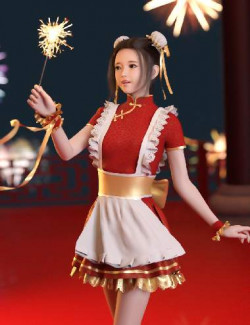 dForce MKTG Buns Maid Outfit for Genesis 8.1 and 9