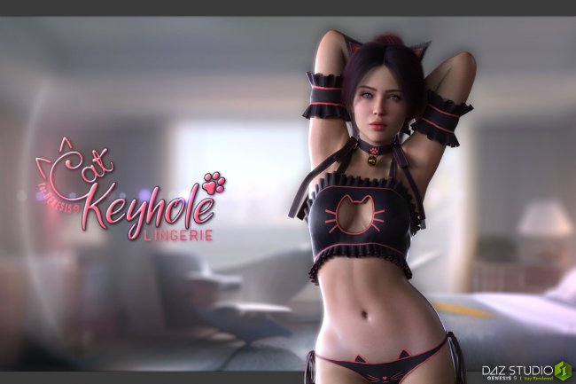 Click here to see preview images for "dForce Cat Keyhole Lingerie G9" dForce Cat Keyhole Lingerie G9