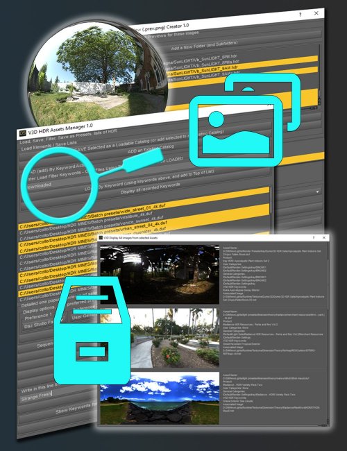 Click here to see preview images for "V3D HDR Manager" V3D HDR Manager