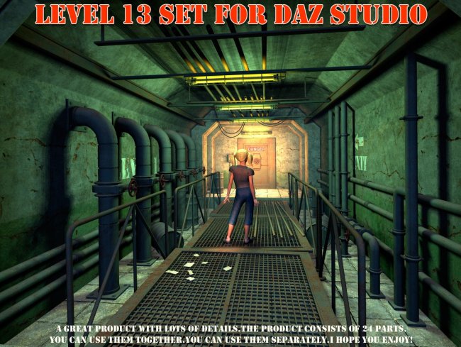 Click here to see preview images for "Level 13 set for Daz Studio" Level 13 set for Daz Studio