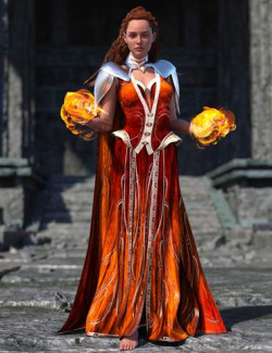 dForce War Witch Wardrobe Base Outfit for Genesis 9