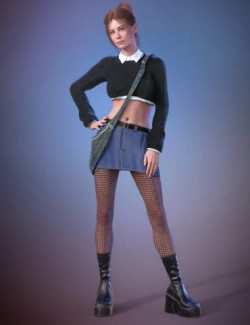 dForce Beige Spring Outfit for Genesis 9