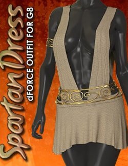 Exnem dForce Spartan Dress for Genesis 8 Female