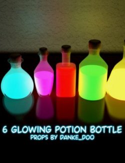 6 Glow Potion Props for DAZ3D