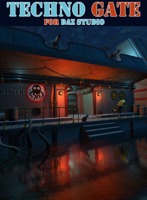 Click here to see preview images for "Techno gate for Daz Studio" Techno gate for Daz Studio