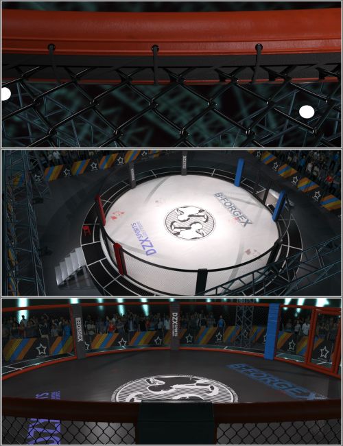 Click here to see preview images for "FM MMA Arena Addon: Circular Cage" FM MMA Arena Addon: Circular Cage
