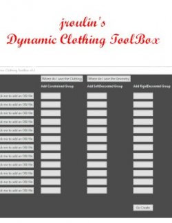 Dynamic Clothing ToolBox