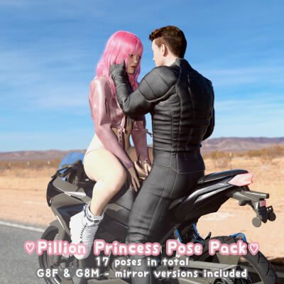 Click here to see preview images for "Pillion Princess Pose Pack" Pillion Princess Pose Pack