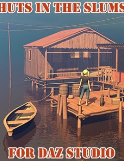 Huts in the slums for Daz Studio
