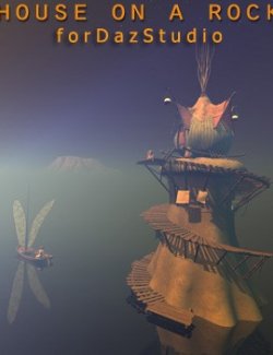 House on a rock for Daz Studio
