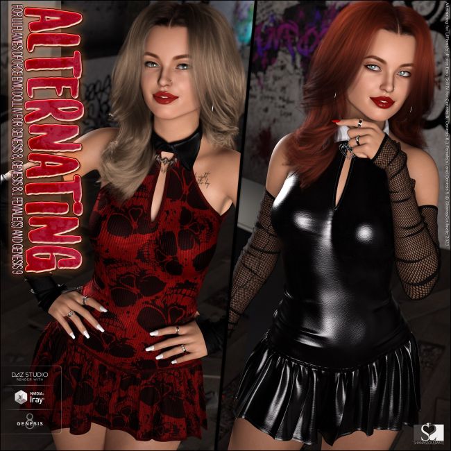 Click here to see preview images for "Alternating for dForce Emo Doll IV Genesis 8-8.1F and G9" Alternating for dForce Emo Doll IV Genesis 8-8.1F and G9