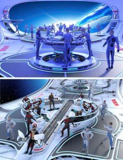 The Command Deck Crew Poses for Genesis 8 and 9