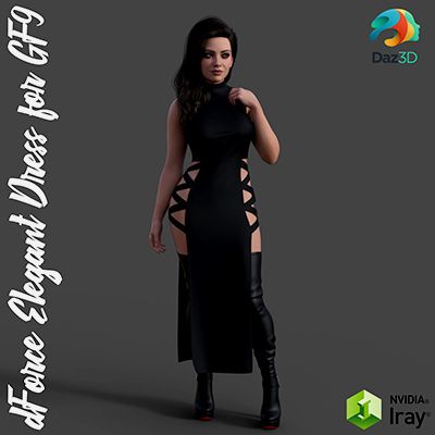 Click here to see preview images for "dForce Elegant Dress for GF9" dForce Elegant Dress for GF9