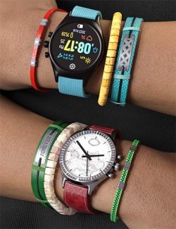 Classic Watch and Bracelets Addon Textures