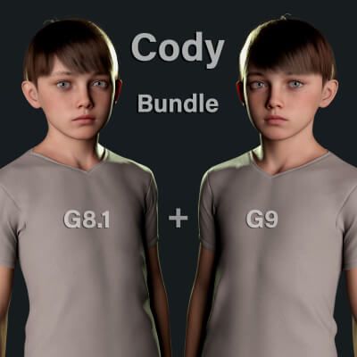 Click here to see preview images for "Cody for Genesis 9 and 8.1 Bundle" Cody for Genesis 9 and 8.1 Bundle