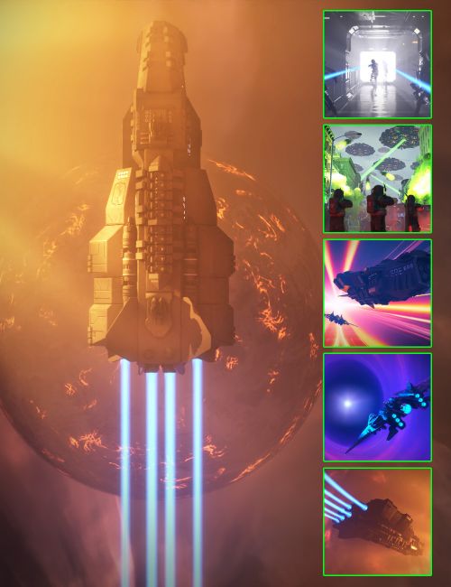 Click here to see preview images for "Iray SciFi VFX Kit" Iray SciFi VFX Kit