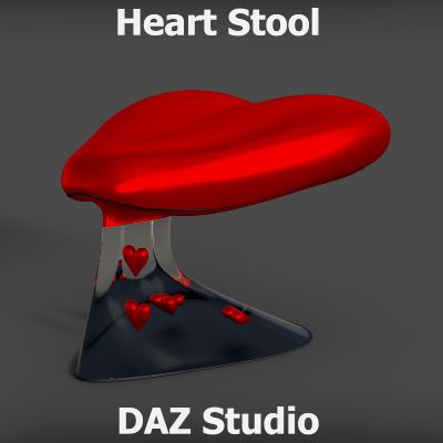 Click here to see preview images for "Heart Stool for DAZ" Heart Stool for DAZ