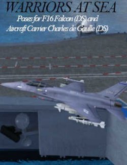 Warriors At Sea Poses for F16 Falcon and Aircraft Carrier Charles de Gaulle (DS)