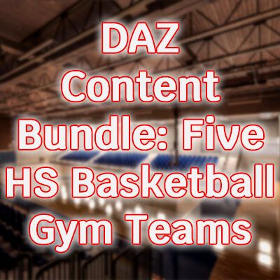 Click here to see preview images for "DAZ Content Bundle: Five HS Basketball Gym Teams" DAZ Content Bundle: Five HS Basketball Gym Teams