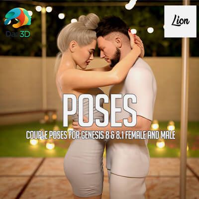Click here to see preview images for "Couple Poses for Genesis 8 & 8.1 Female and Male" Couple Poses for Genesis 8 & 8.1 Female and Male