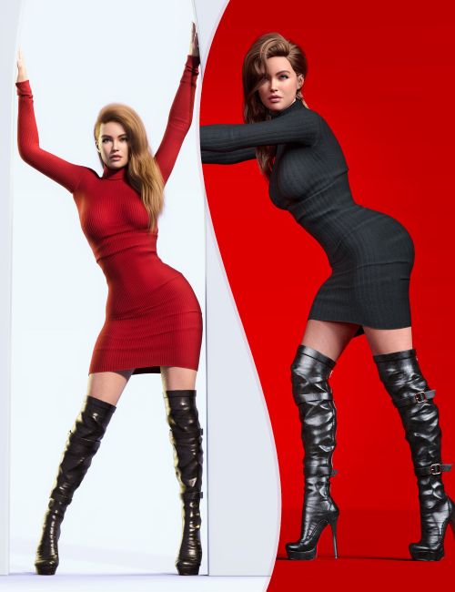 Click here to see preview images for "Z Wall Leaning Utility Pose Mega Set for Genesis 9 and 8 Female" Z Wall Leaning Utility Pose Mega Set for Genesis 9 and 8 Female
