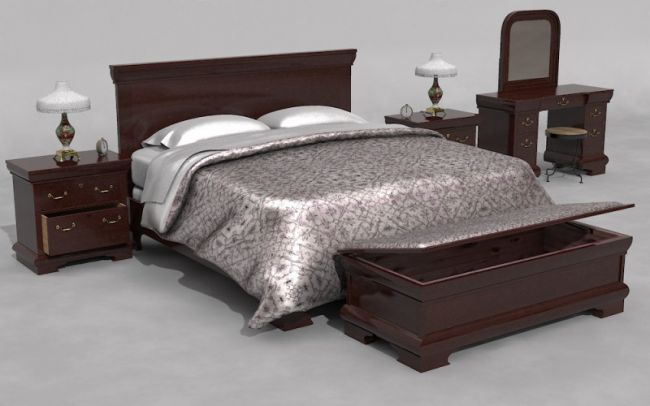 Click here to see preview images for "Furniture Set One, Bed" Furniture Set One, Bed