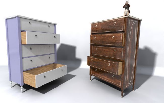 Click here to see preview images for "Furniture Set Two, Tall Dresser" Furniture Set Two, Tall Dresser
